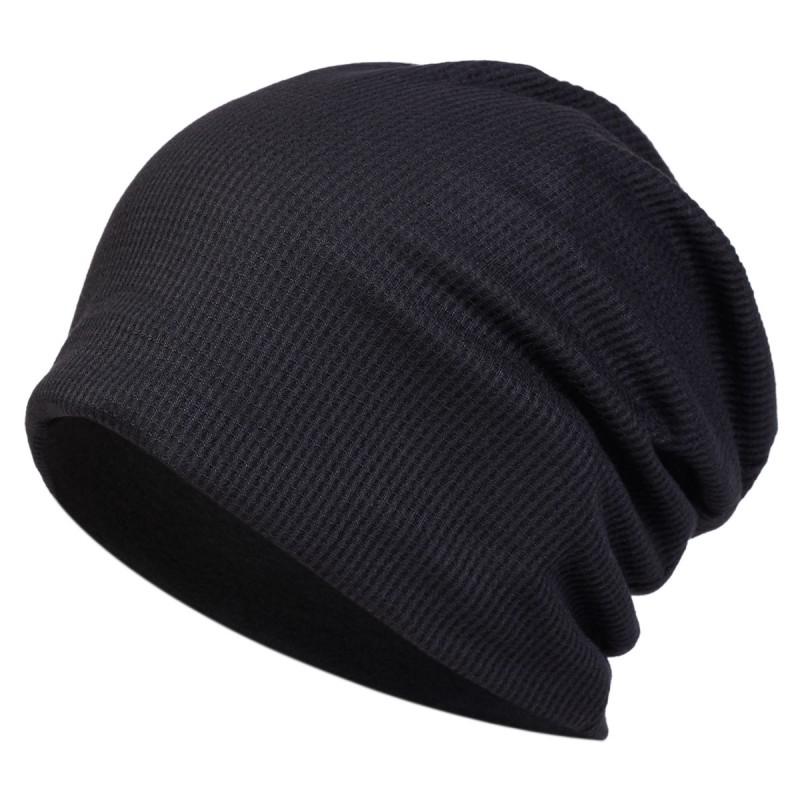 Womens Lightweight Knit Beanie Hat Cotton Waffle Texture Solid Color Warm Fall Winter Cap Daily Wear