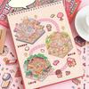 PET Miniature Scene Collection Cartoon Tent Sticker Decoration Kawaii Landscape Sticker Book  Kids