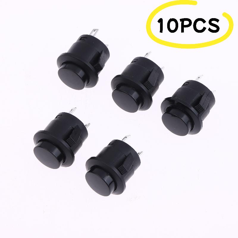 5/10Pcs 3/1.5A Momentary Push Button Switch R13-507 16mm Round Switch 2Pins ON-OFF Self-reset Panel Mounting