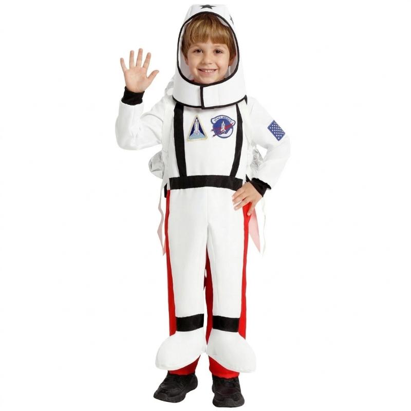 Astronaut Costume With 3D Rockets Backpack For Kids Role Play Science Theme Party And Stage Performances Soft Polyester Fabric