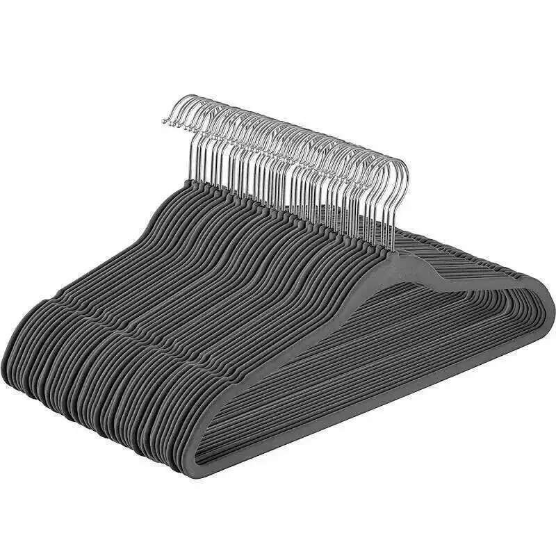 10pcs Non-slip Velvet Hangers - Suit Hangers Ultra Thin Space Saving 360 Degree Swivel Hook Strong And Durable Clothes Hange