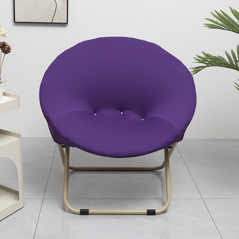 NEW Solid Color Saucer Chair Cover Spandex Protector Round Recliner Slipcover Polyester Removable Washable Moon Chair Cover