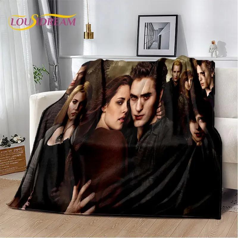 Die Twilight Saga HD-bedruckte weiche Plüschdecke, Flanelldecke, Überwurf, Decke für Wohnzimmer, Schlafzimmer, Bett, Sofa, Picknick, Abdeckung für Kinder