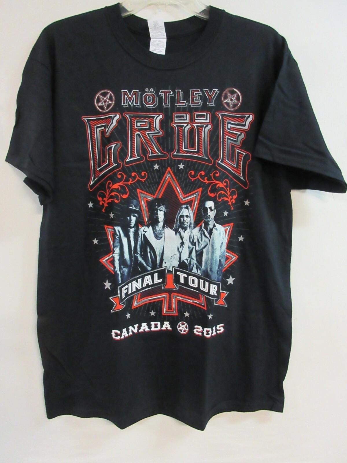 MOTLEY CRUE OFFICIAL MERCH FINAL CANADA 2015 BAND CONCERT MUSIC T- LARGE Unisex T-Shirt S