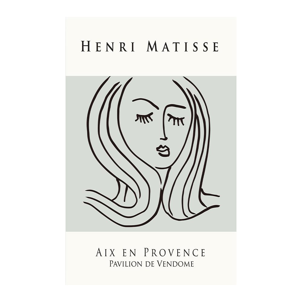 Bohemian Abstract Matisse Beige White Line Wall Art Poster Minimalist Canvas Paintings Print Picture for Living Room Interior Home