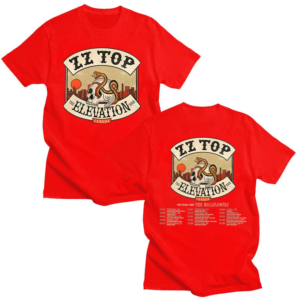 

ZZ Top The Elevation Topur 2025 Tshirts Men s Unisex Rock Fashion T-shirt High Quality Cotton New Design Tees Clothes Casual Top M
