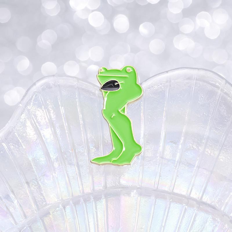 Long Trendy Colorful Legged Frog Pin Brooch Ideal For Anime Fans Collectors And