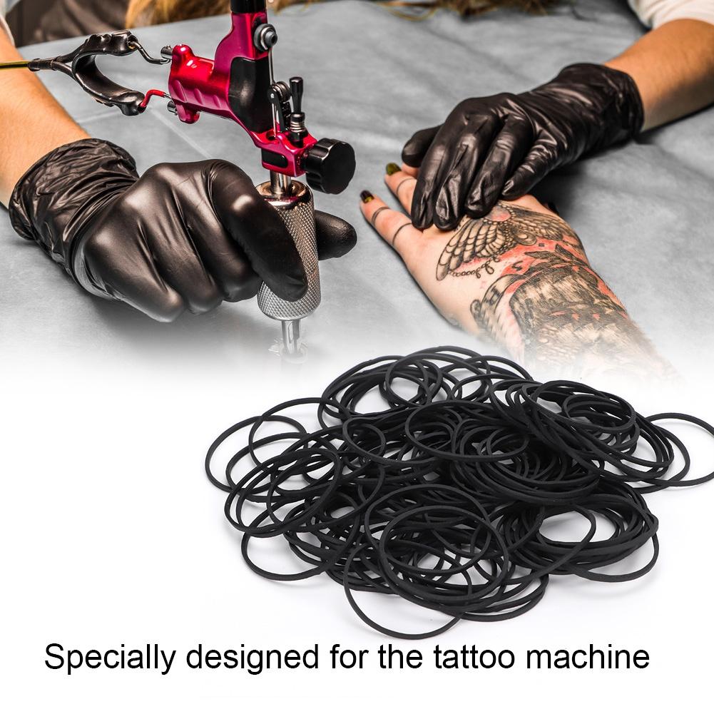 100pcs Professional Shockproof Tattoo Rubber Bands Ring Accessories for Tattoo Machine