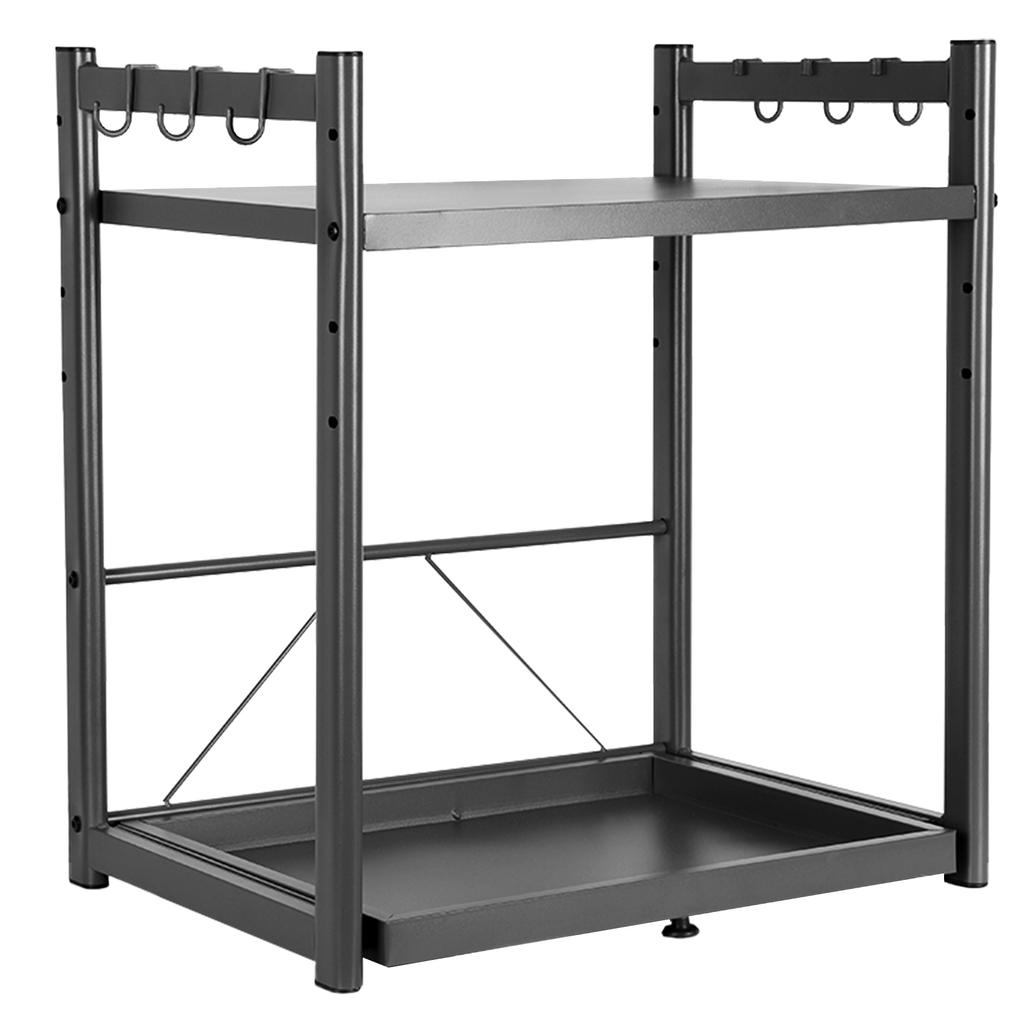 Drawer Oven Storage Rack Space Saving Pull-Out Storage Rack Microwave Oven Storage Rack for Utensils Seasonings Small Items