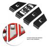 4Pcs Window Lift Button Cover Trim Carbon Fiber Frame for Land Rover Range Rover Evoque 2012-2017 ABS Material Car