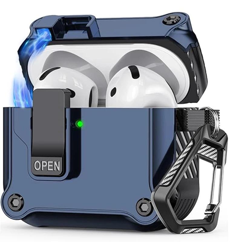 Lock Shockproof Cover For AirPods Pro 3 Case For AirPods Pro 3 3rd Pro3 Generation Protective Cases Coque for Men Women