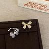 1Pc Shiny Rhinestone Bowknot Ear Clip Earrings for Women Exquisite Full Crystal Inlay Zircon Bow Non Piercing Ear Cuff Jewelry