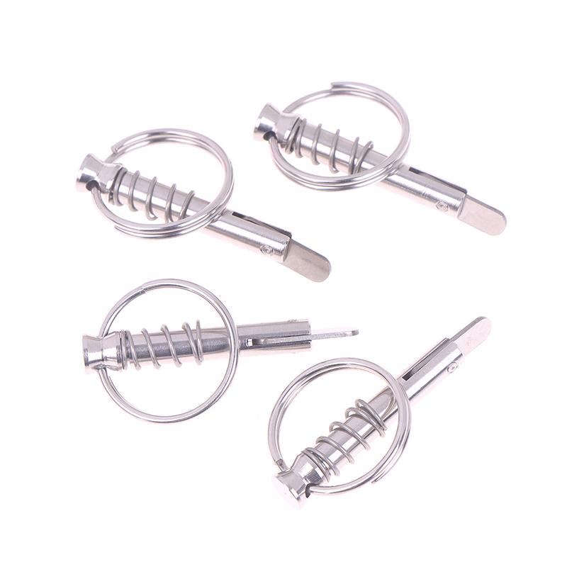 4Pcs 316 Stainless Steel Yacht Quick Pin Automatic Locking Pin Safety Pin Tongue Lock Marine Boat Hardware Accessories