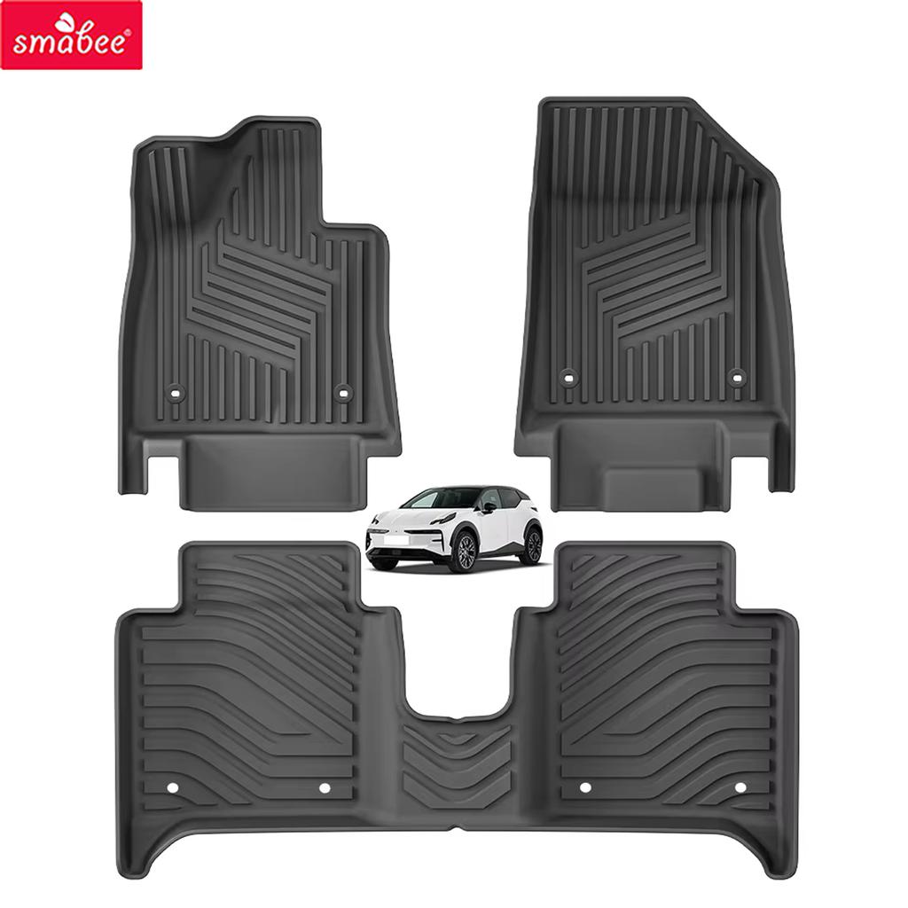 Smabee Left Drive for ZEEKR X 5Seats 2025 TPE Car All-Weather Floor Mats Cargo Liner Trunk Backrest Mat Interior Accessories