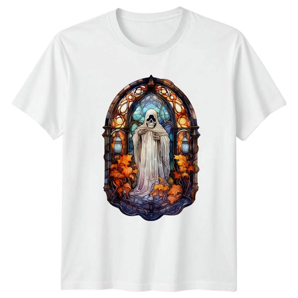 Stained Glass Ghost TShirt Halloween Gift For Him And Her S