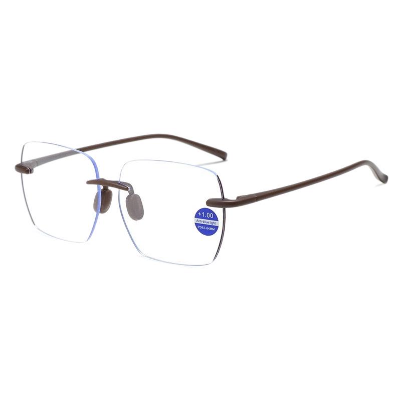Trendy Rimless Anti-Blue Light Reading Glasses for Men & Women