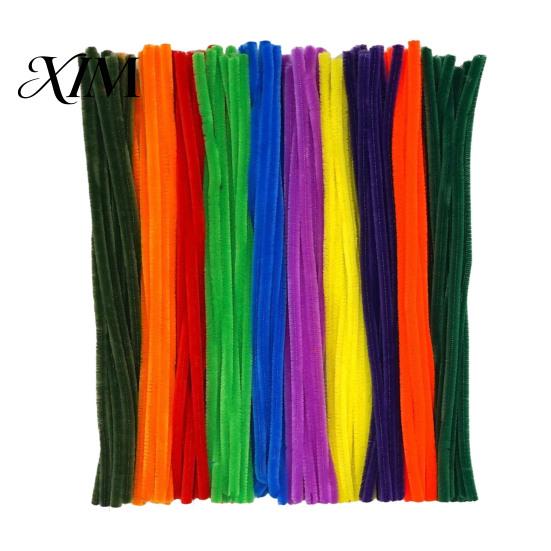 Parent Child Activity Supplies 100Pcs Pipe Cleaners for Handicrafts, Flexible Chenille Stems DIY Fluffy Craft Sticks Sculpting Art Projects,