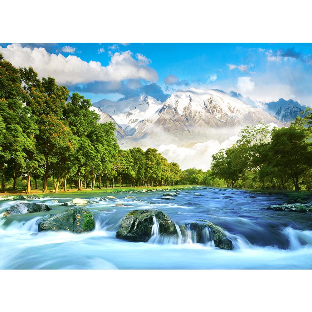 Pictură murală 3D Cascadă Pădure Copaci Tapet Living Dormitor Tapet Cascadă Decor Acasă