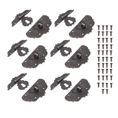 6 Stück Kistenverschluss Schnalle Vintage Stil Langlebig Robust Metalloberfläche Galvanisiert Rostfrei Weit