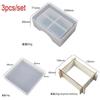 Handmade Molds Diy Coasters Square Coasters Box Holds Mirror Crystal Drop Epoxy Mold for Hand Made Gadgets Accessories Tools