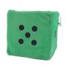 Plush Dice Toys Comfortable Stuffed Cubic Dice Toys Pillow for Home Sofa Decoration OrnamentGreen
