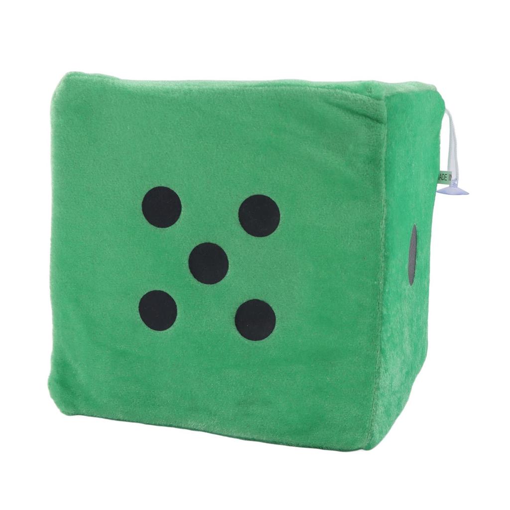Plush Dice Toys Comfortable Stuffed Cubic Dice Toys Pillow for Home Sofa Decoration OrnamentGreen
