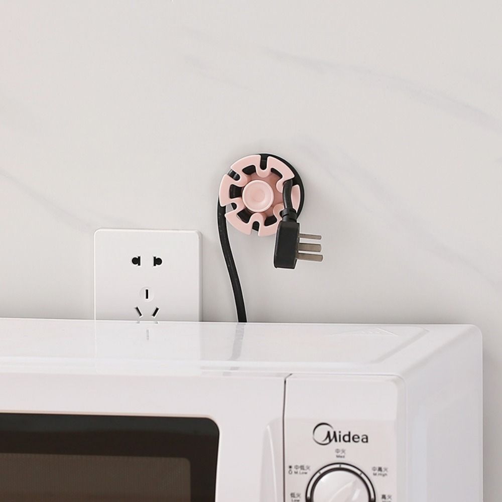 

4pcs Non-marking Plug Holder Free Punch Traceless Hook Portable Wire Holder Kitchen