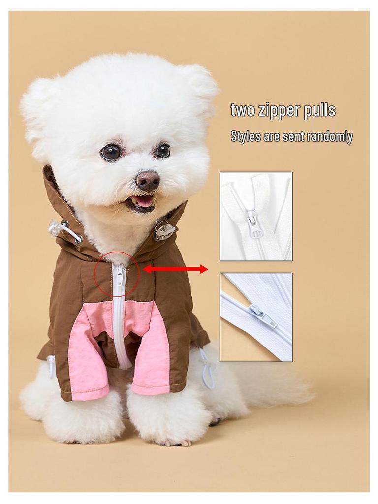 Waterproof & Windproof Hooded Dog Jacket: Thickened Warm Pet Windbreaker for Autumn & Winter