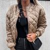 Autumn and Winter Women's New Long-sleeved Solid Colour Short Section Zip Jacket Cotton Jacket