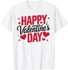 Funny Valentine Heart Graphic Tee Happy Valentine's Unisex T-Shirt