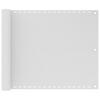 VidaXL Balcony Screen White 75x500 Cm HDPE