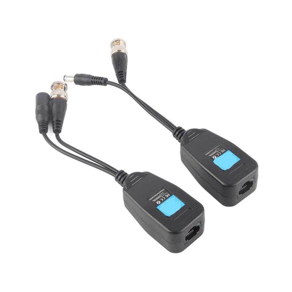 1 Pair Passive CCTV Coax BNC Video Power Balun Transceiver To RJ45 Connector
