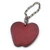 Used HERMES Bag charm Apple fruits leather/Silver925 Red green key ring