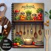 Recipe Binder Notebook Personalized Kitchen Meal Planner with Thick Paper
