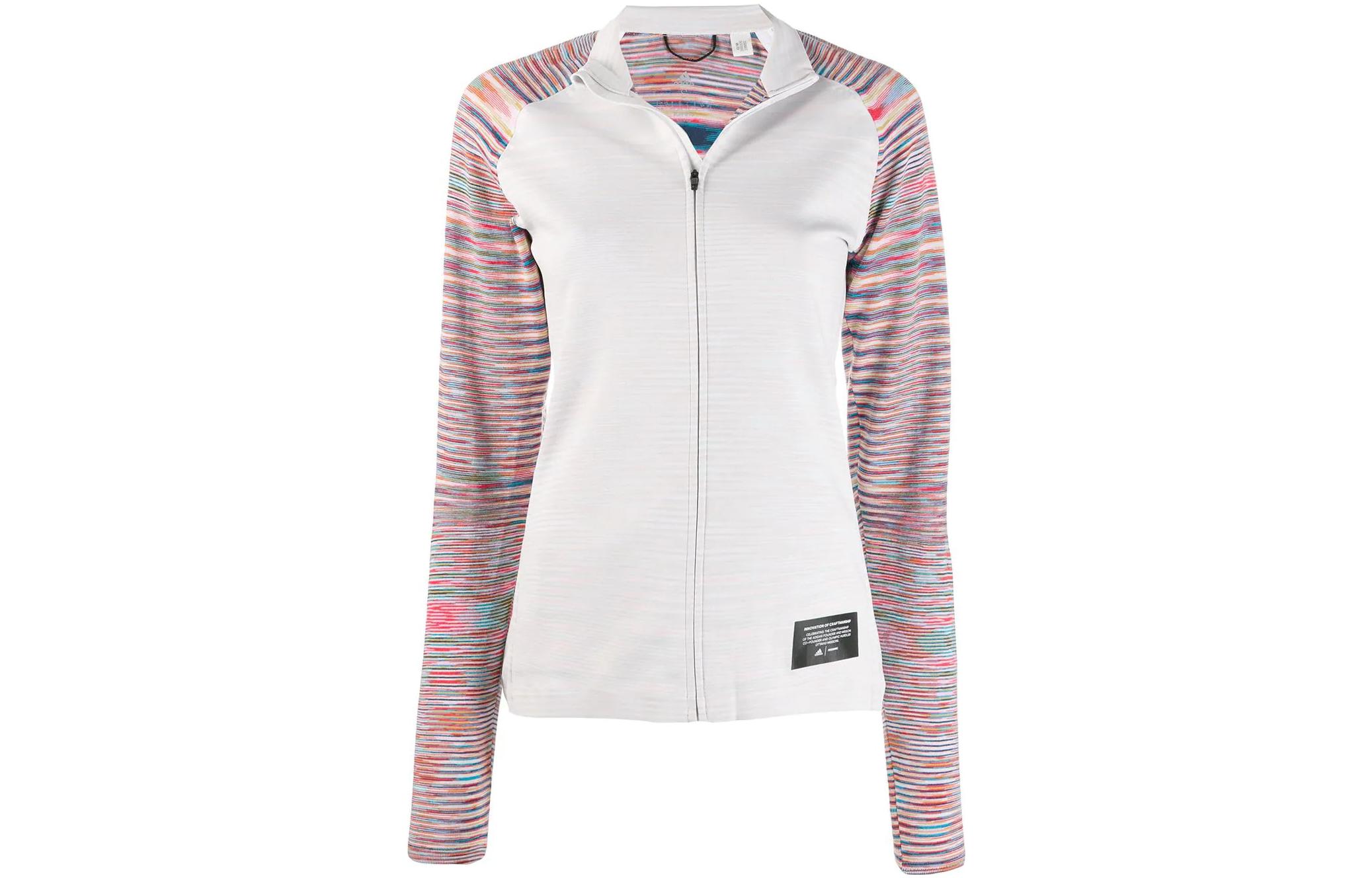Adidas X MISSONI Jackets Women s Gray Stand Collar Moderate Other DS9326 XXS