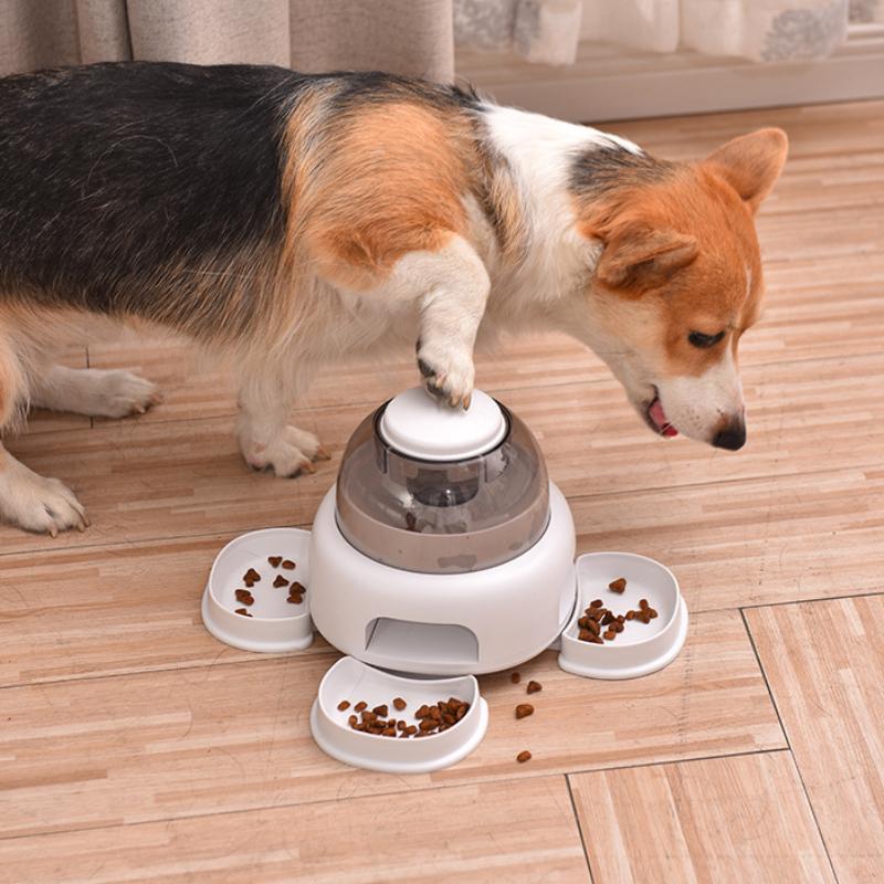 Dog Feeder Bowl Interactive Dog Feeder Pop Up Cat Dog Food Toy Slow Feeding Snack Dispenser Bowl Training Dogs Feeding Bowls