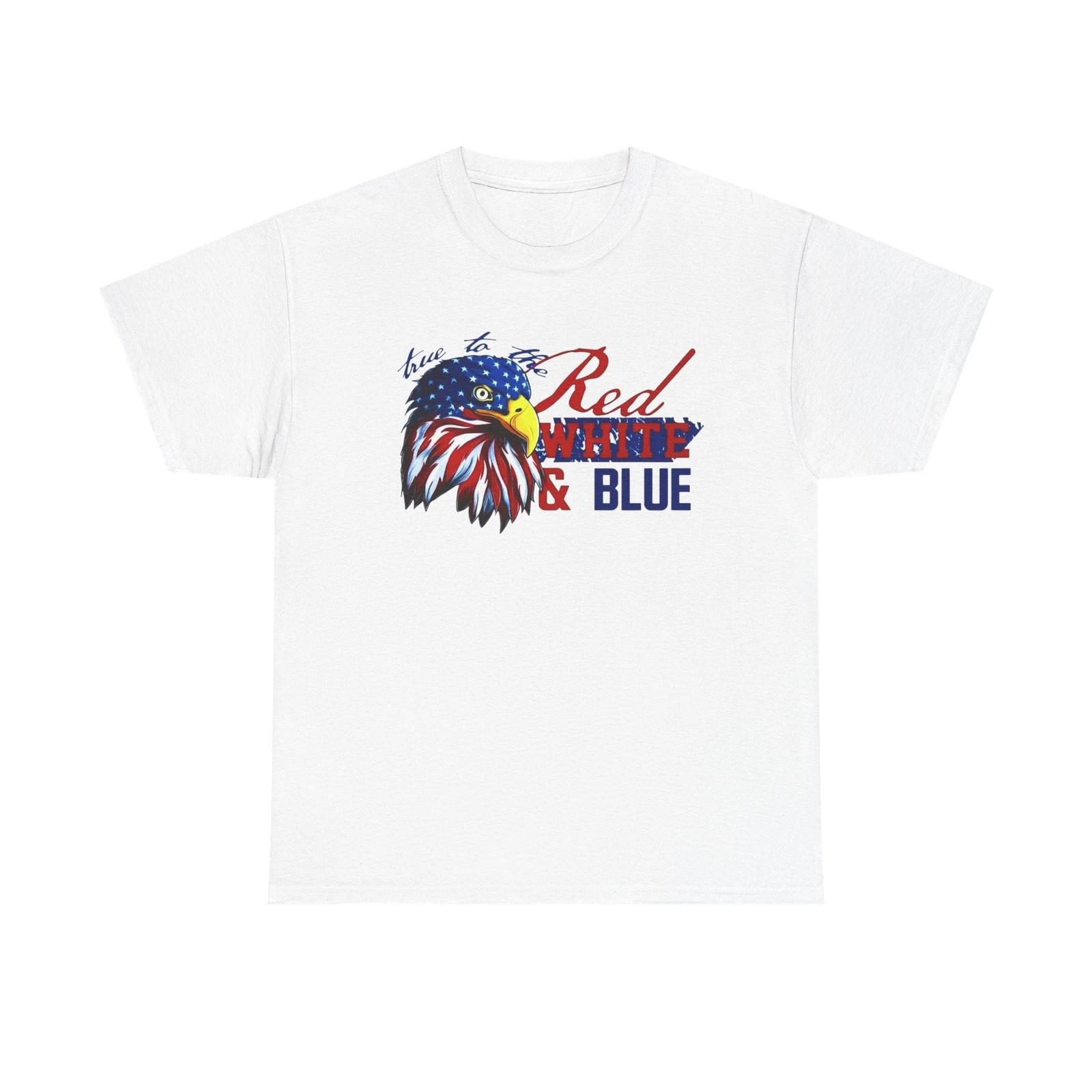 True To The Red White And Blue Eagle Graphics Light Unisex Heavy Cotton Tee 2XL