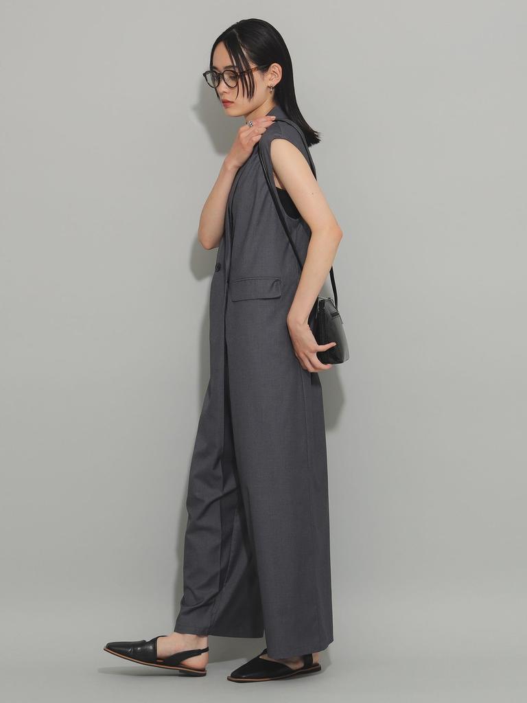 Ray Beams Women's Tailored Collar Jumpsuit/All-in-One Suit, Gray 0