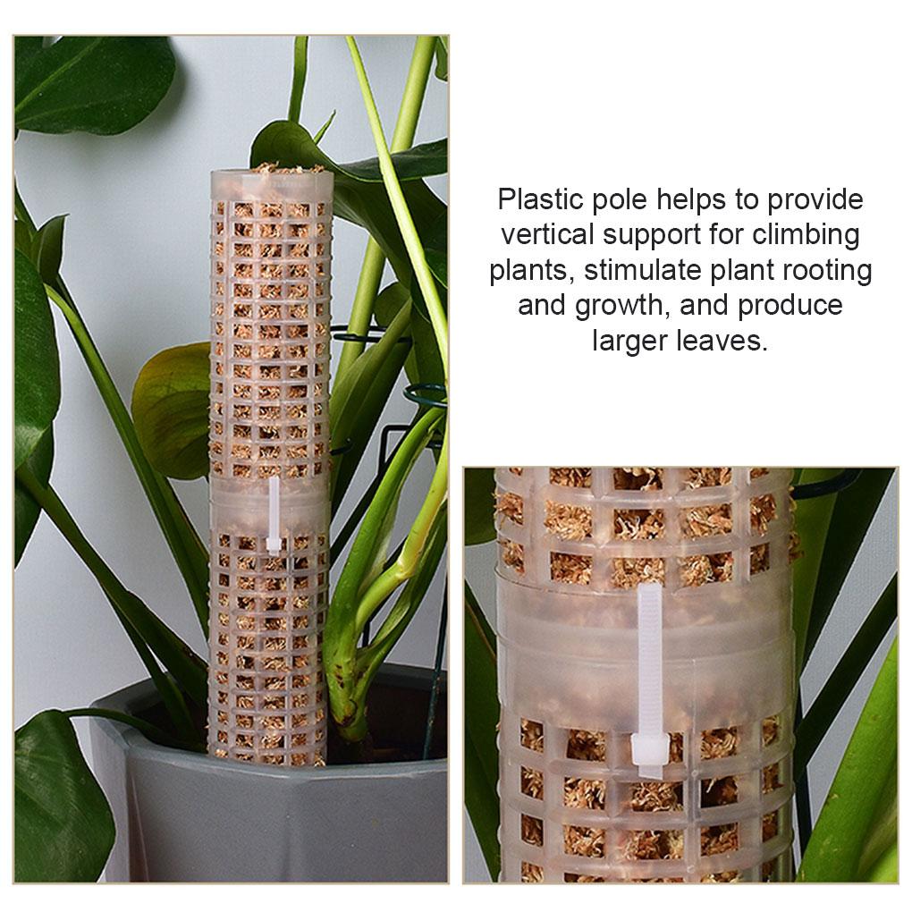 Pack of 2 Climbing Plant Pole Sphagnum Stick Vertical Support Reusable Indoor Outdoor Garden Ground Spike Connection Port