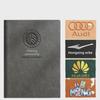 A4 Multi-Function Leather Data Folder with Detachable Notepad