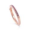 Sanrio Characters Half Eternity Ring Silver Gold Birthday Anniversary Gift U-Treasure (KUROMI) (Pink Coated) Women's (Size 13)