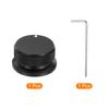 uxcell Aluminum Potentiometer Universal Volume Tone Control Knob with Arrow Indicator for Guitar and Black Knob, 1/4" (6mm) Bass, 13/16",