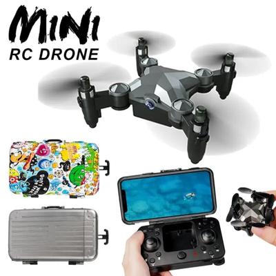 Mini Drone HD Wifi FPV Bagaj Şekli Uzaktan Kumandalı Drone Kamera Katlanabilir Tek Tıkla Geri Dönüş Quadcopter Oyuncakları