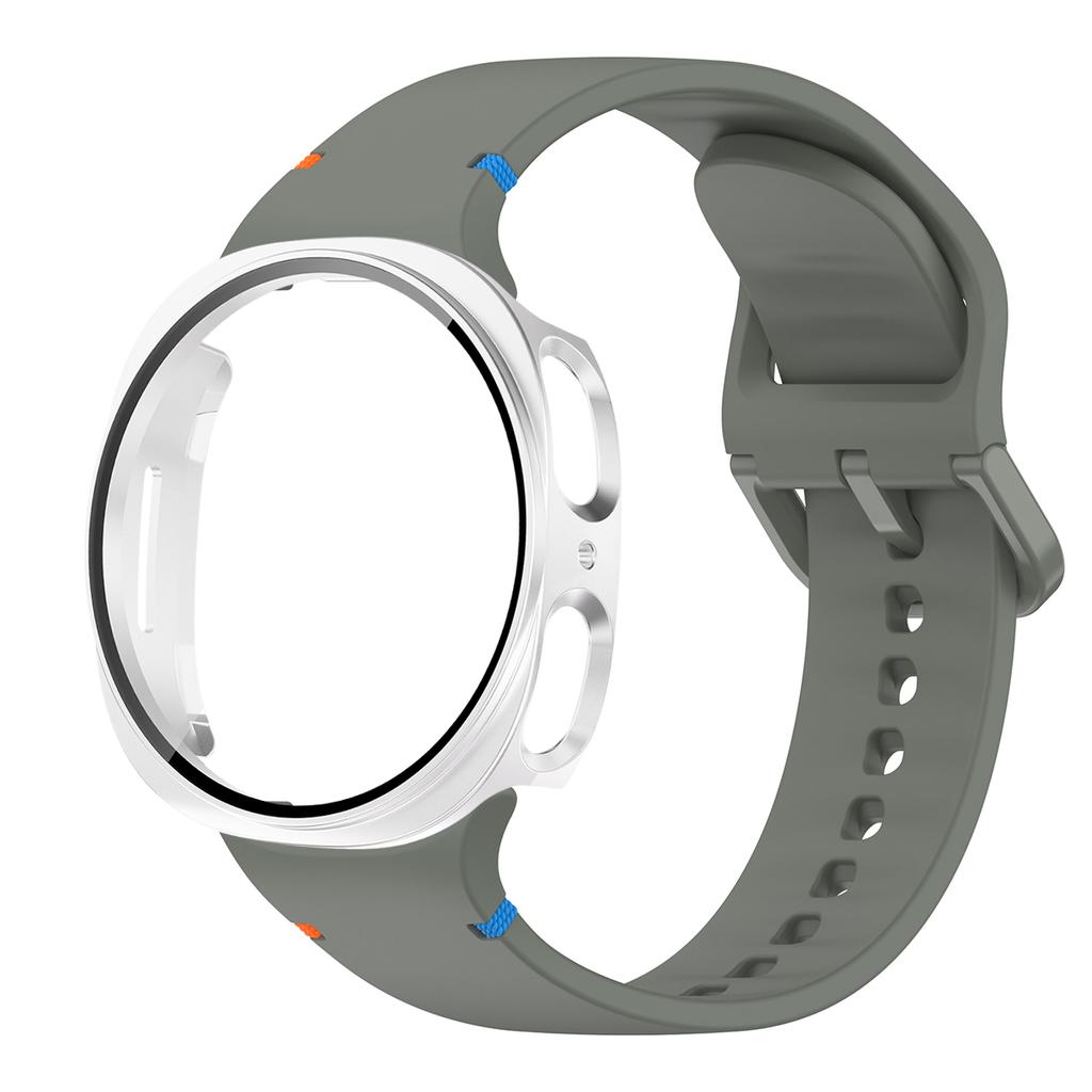 Silikonarmband für Samsung Galaxy Watch 8 40 44mm Armband Mit Hülle Displayschutz Bumper-Abdeckung für Smart Strap Handgelenkzubehör