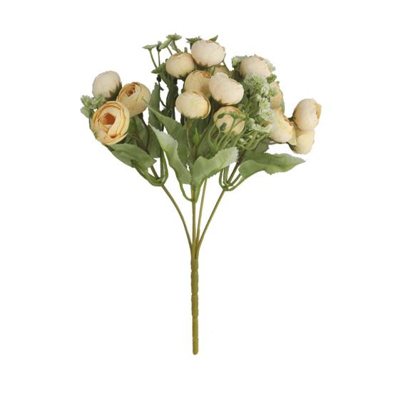 

Искусственный цветок, привлекательный, устойчивый к выцветанию цветок из искусственного шелка, 15 головок, искусственный цветок розы, свадебные принадлежности для дома жёлтый