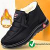 Pánské zimní boty s vysokým svrškem z vlny a bavlny - Teplé, protiskluzové, měkká podrážka pro seniory
