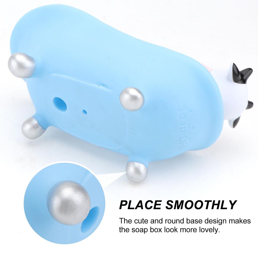 Cartoon Bathtub Soap Box Cute Animal Holder Kids Bathroom Case Drain Tray Portable Soap Dish Container NonMetal