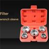 For Efficient Maintenance Cap Type Oil Filter Wrench Tool Set(5-Piece) For Automotive Repair Tools