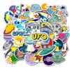 50Pcs Waterproof Planet Sticker For Phone Laptop Skateboard Refrigerator Decal