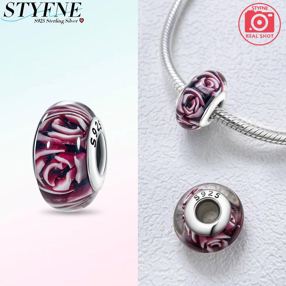 Peculiar Murano Glass Bead Butterfly Colorful Starry Sky Beads Fit Bracelet Women Diy Gift Murano Accessories Jewelry